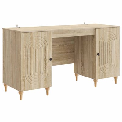 vidaXL - Bureau - Sonoma - 142,5 - x - 50 - x - 75 - cm - Bewerkt - hout