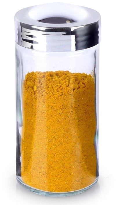 Orion - Specerijencontainer met Zeef - 80 ml - Transparant Glas - Schroefdeksel
