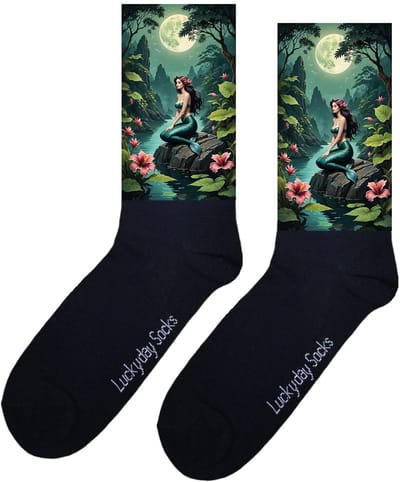 Zeemeermin - Opkikkertje - Trend nu - Grappige sokken - Valentijn cadeau - Verjaardag cadeau - BFF - Fantasie - Grappige sokken - Leuke sokken - Vrolijke sokken - Kerst sokken - Vaderdag - Moederdag - Socks maken Happy - 37-44