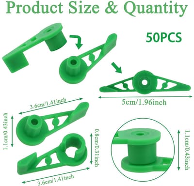 50 stuks plantenbuigers, 360° verstelbare plantenclips, low stress trainingsclips, plantenbuigers voor het buigen van plantenstammen en het veranderen van de groeirichting (groen)