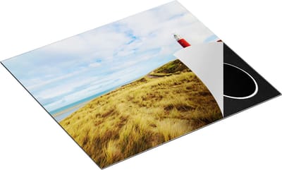 Chefcare Inductie Beschermer Vuurtoren met Duinen in Texel - 60x50 cm - Afdekplaat Inductie - Kookplaat Beschermer - Inductie Mat
