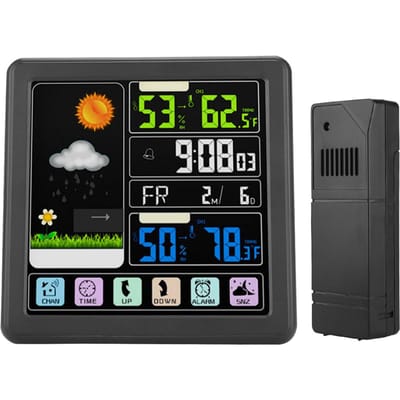TS-3310 Draadloze Weerklok met Volledig Touchscreen Multifunctioneel