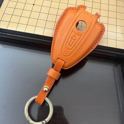Cuir Fait Main Pour Bmw R 18 Classic 100 Years R18B R18 B R18 R18B R18Tc R1 Roctane Housse de Clé de Moto Porte-Clés Accessoires orange