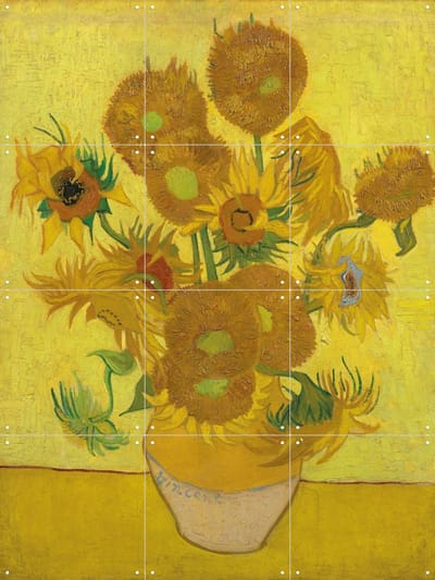 IXXI Zonnebloemen (1889), Vincent van Gogh (1853 - 1890) & Van Gogh Museum - 60 x 80 cm - Grote wanddecoratie en posters - Olieverf