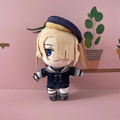 Poupée en peluche Cosplay Freminet Genshin Impact 20cm Personnage d'anime Mignon Oreiller en peluche douce Cadeau de Noël Thanksgiving 20cm brown
