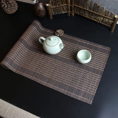 Tafelloper - Placemat Rol - Tafel Decoratie - Natuurlijk Bamboe - 30x180 cm - Bruin