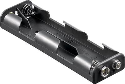 Batterijhouder voor 4 AA-batterijen - push-on bevestiging - versie 3
