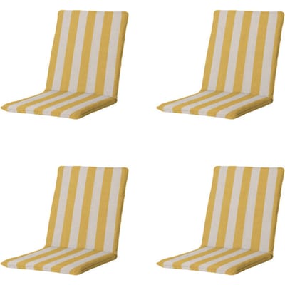 Madison - Stapelstoelkussen Amora - Geel - 97x49x5cm - Set van 4