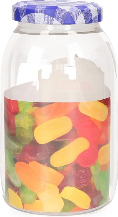 Plasticforte Weckpot/inmaakpot Classic - 750ml - kunststof - draaideksel - blauw - D9 x H15 cm