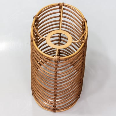 Vervangbare Ovale Lampenkap E27-E14 voor Kroonluchters en Tafellampen - Bruin, 1 stuk, L 18.5 x B 13.5 x H 20 cm, Ideaal voor Sfeervolle Verlichting en Interieurdecoratie