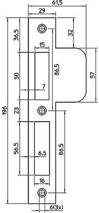 Nemef Sluitplaat VP4000/17T - RVS - D1+3