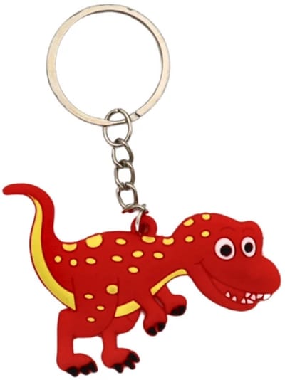 Sleutelhanger Dino Rood – Stoere Dinosaurus voor Sleutel Kinderen – Leuk Cadeautje & Accessoire