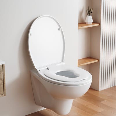 Cecipa Max WC Bril - O-Vorm - Dubbeldeks - Soft-close op 3 Delen - Familie-Vorm - Duroplast - 250 kg Draagvermogen