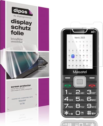 dipos – 4x Beschermfolie geschikt voor Masstel Izi 56 | Krasbestendige & heldere Screenprotector Ultra-Thin