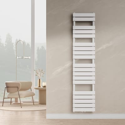 Handdoekradiator - Verwarmer Badkamer - Badkamer Verwarmen - Ruimtebesparend Ontwerp - 180x40x5cm - Wit