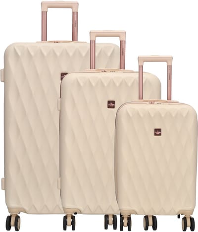 Charm London Honey Koffer 20-24-28 Inch - Kofferset - TSA Slot - Travel - Reizen - Hardcase - Beige