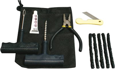 Reparatieset Banden - Tubeless Kit - Zelf Banden Plakken - Compleet 7-delig - Compacte Koffer