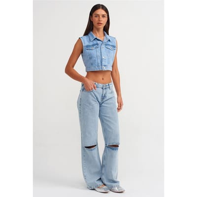 Dames Hoge Taille Wijde Jeans