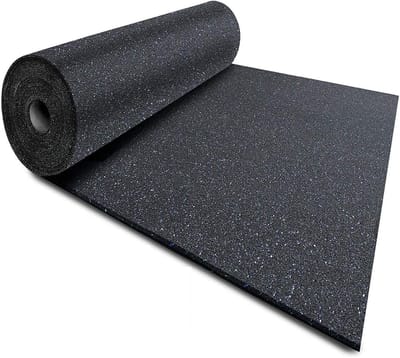 Bouwbeschermingsmat Rubbergranulaat - Anti-vibratiemat Geluidsisolerend - Bescherming Afdichting Isolatie - Uv-bestendig Waterdampdoorlatend - 6 x 125 m - Zwart