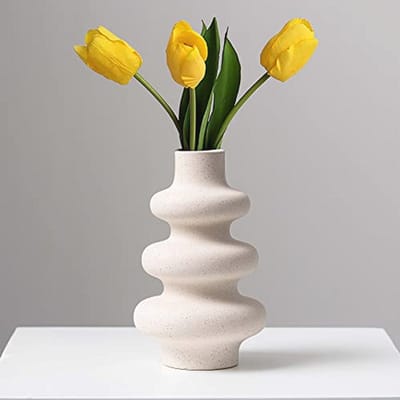 Moderne keramische vaas voor gedroogde bloemen - Boho woondecoratie voor elk interieur