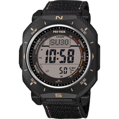 Casio Pro Trek PRG-69B-1ER Horloge - Textiel - Zwart - Ø 43 mm