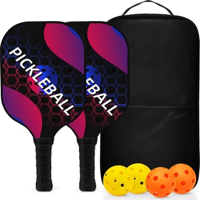 Kleyn - Pickleball Set - Buiten en Binnen - 2 Rackets incl. Draagtas - 4 Ballen