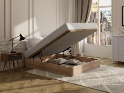 Vente-unique Bedbodem met opbergruimte HESTIA van YSMÉE - Licht naturel - 160 x 200 cm