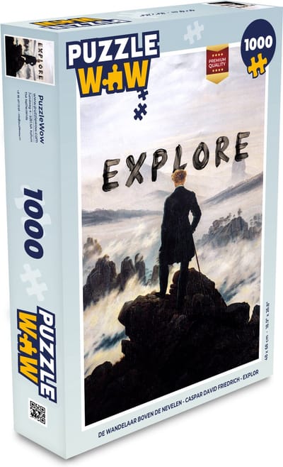 Puzzel De wandelaar boven de nevelen - Caspar David Friedrich - Explore - Legpuzzel - Puzzel 1000 stukjes volwassenen