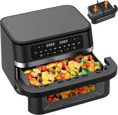 Airfryer XXL - Dubbele Mand Airfryer - frituurpan