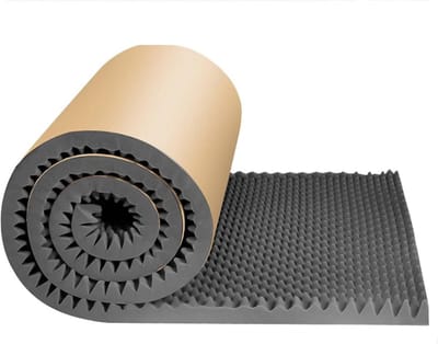 Akoestisch Schuim - Geluidsisolatie Panel - Geluidsverbetering Thuis - Zelfklevende Achterkant - 5cm Dikte - Grijs