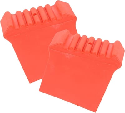 Ladder Voet Beschermers - Ladder Pads Ladder Stabilisator - Ladder Veiligheid - Antislip Rubber - 10x10x3.8cm - Rood