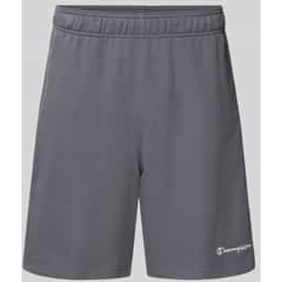 Sweatshorts met elastische band en labelstitching