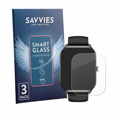 3 Stuks Savvies Screenprotector - geschikt voor Kriutefy Smartwatch 1.83" - beschermfolie glas transparant