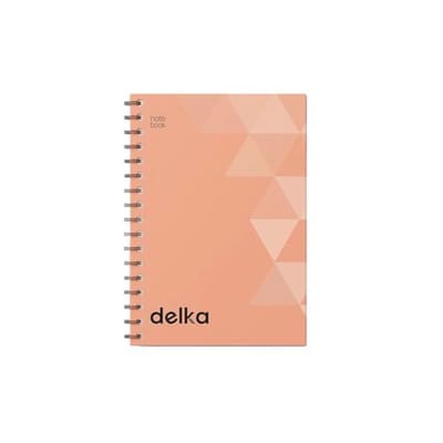 A5 Spiraalgebonden Notitieboeken met Gelinieerde Pagina's - Duurzaam en Hoogwaardig Papier voor School en Kantoor - Perzik - Pak van 1