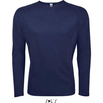 SOL'S Men´s Long Sleeve Sports T-Shirt Sporty L02071 - French Navy - XL