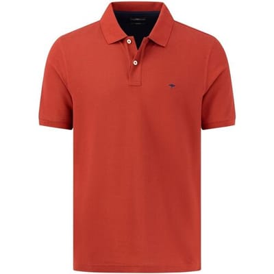 Fynch-Hatton Polo Uni Color Supima Cotton Roest / male