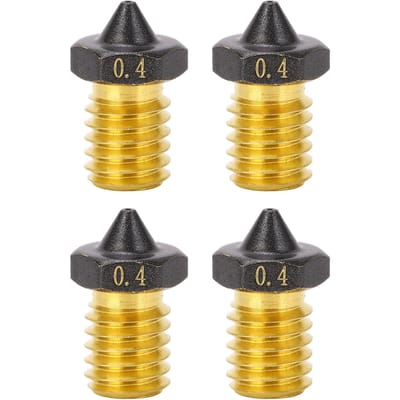 4PCS 3D Printer Nozzle Set PTFE Gecoat Hoge Doorstroom Hoge Snelheid Printen Extruder Messing Nozzle voor 0.4mm