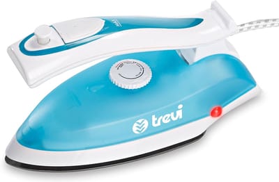 Reisstoomstrijkijzer - Compact Strijkijzer - Kreukvrij Reizen - Regelbare Thermostaat - 19 cm - Blauw