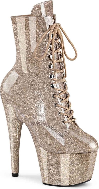 Pleaser - ADORE-1020GP Plateau Laarzen - 35 Shoes - Champagne