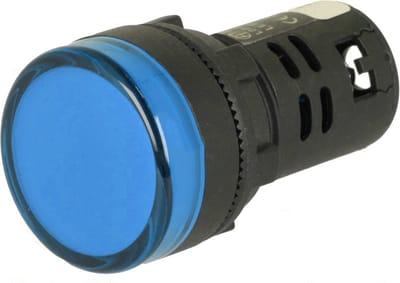 Controlelampje - LED indicator - 230V - 22mm - Blauw