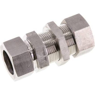 28L RVS Rechte Snijringkoppeling Schotdoorvoer 160bar ISO 8434-1