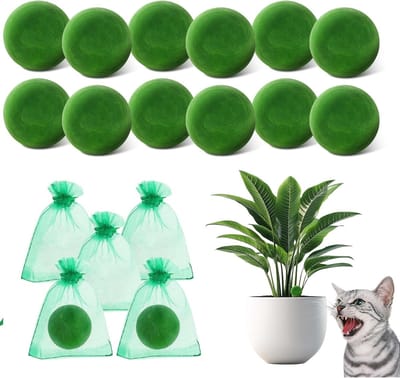 Natuurlijke Kattenafschrikballen - Set van 12, Veilig voor Binnen en Buiten, Houd Katten Weg uit de Tuin en Huishouding