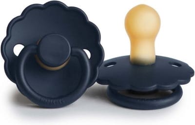 Frigg fopspeen latex - Daisy - dark navy /0-6 maanden