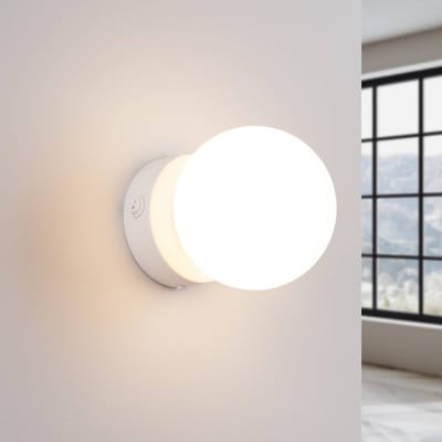 Sollux Lighting Wandlamp Yoli - 12x12x14cm - G9 - wit - staal/glas