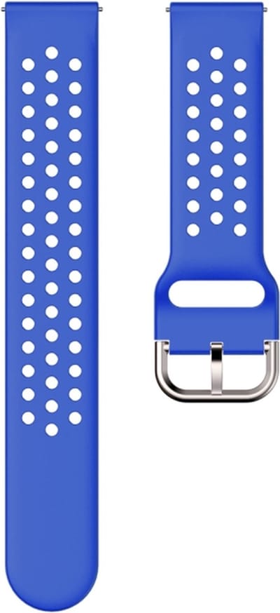 Siliconen bandje - geschikt voor Huawei Watch GT Runner 2 / GT 2(e) 46 mm / GT 3 / 4 / 5 (Pro) 46 mm / Watch 3 (Pro) / Watch 4 (Pro) / GT 6 (PRO) 46mm - blauw