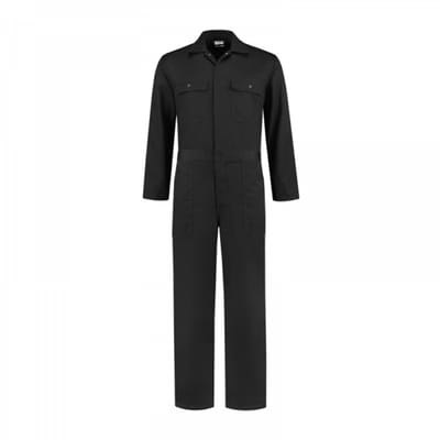 Overall polyester/katoen zwart maat 55
