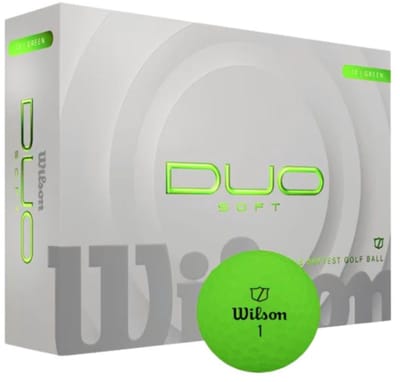 Wilson DUO Soft Golfballen 2025 - Groen - 12 Stuks
