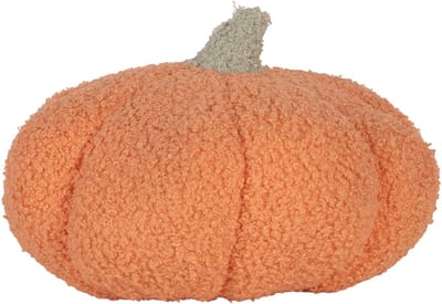 Clayre & Eef Decoratie Pompoen Ø 30x18 cm Oranje Polyester Herfst decoratie