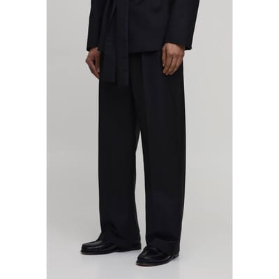 Wijde Pijpen Pak Broek Met Riem | Black | Size 28