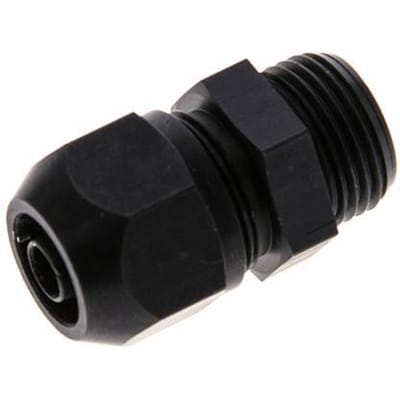 9x6mm & G3/8'' Aluminium Rechte Knelfitting Buitendraad 10bar Kunststof en Polyamide